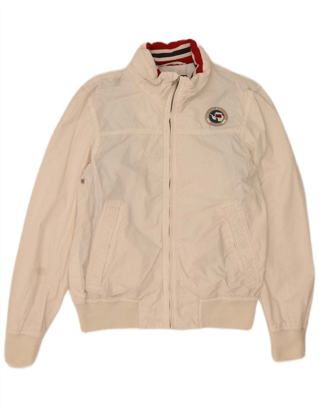 NAPAPIJRI Veste Bomber Homme UK 38 Coton Blanc Moyen