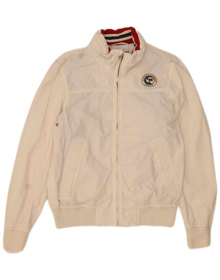 NAPAPIJRI Veste Bomber Homme UK 38 Coton Blanc Moyen