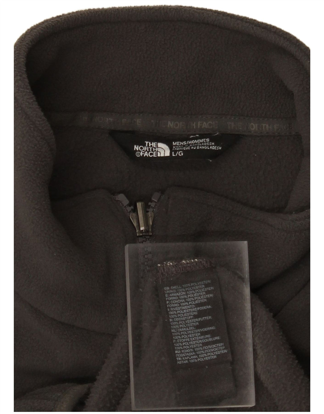 THE NORTH FACE Veste polaire pour homme UK 40 Large Gris Polyester