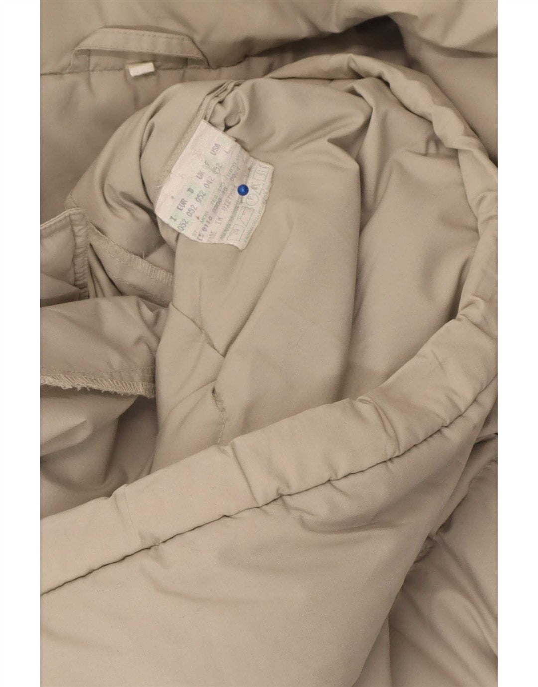 veste rembourrée à capuche vintage pour hommes UK 42 XL Polyester Beige