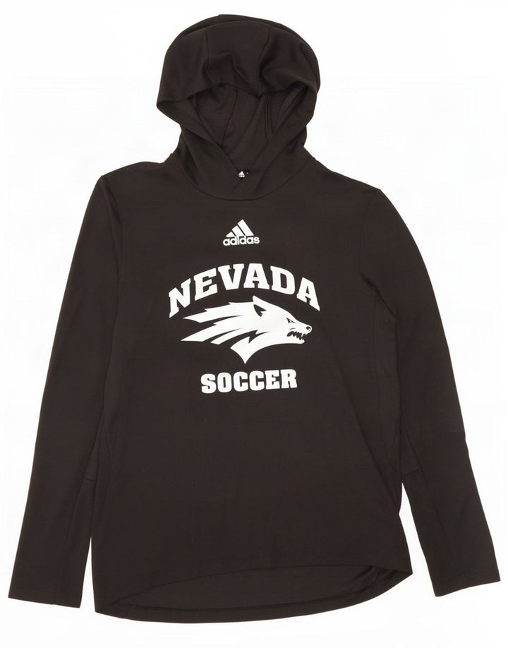 Adidas Nevada Wolf Pack Haut à capuche graphique à manches longues pour homme Noir Taille S