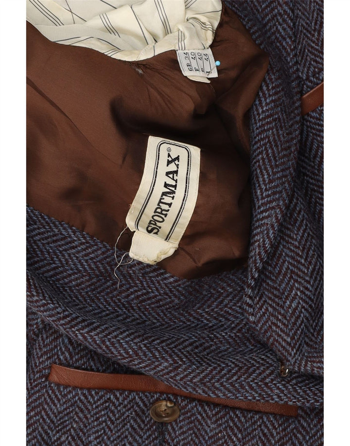 Veste blazer Sportmax pour femme Country Wear IT 44 bleu marine moyen