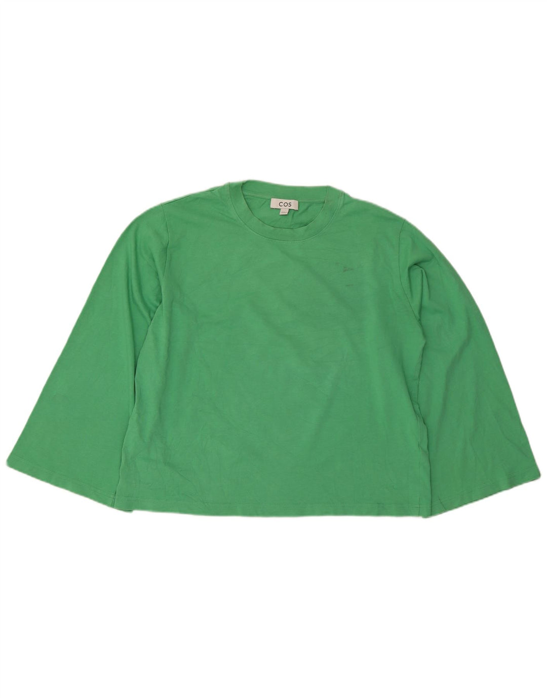 Cos Haut Femme Manches Longues UK 44 Coton Vert Moyen