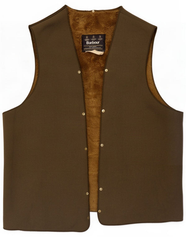 Barbour Mens Sherpa Liner Gilet UK 46 Small Khaki Acrylique