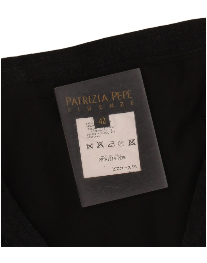 Patrizia Pepe Mini-jupe Femme IT 42 Medium W28 Noir Viscose