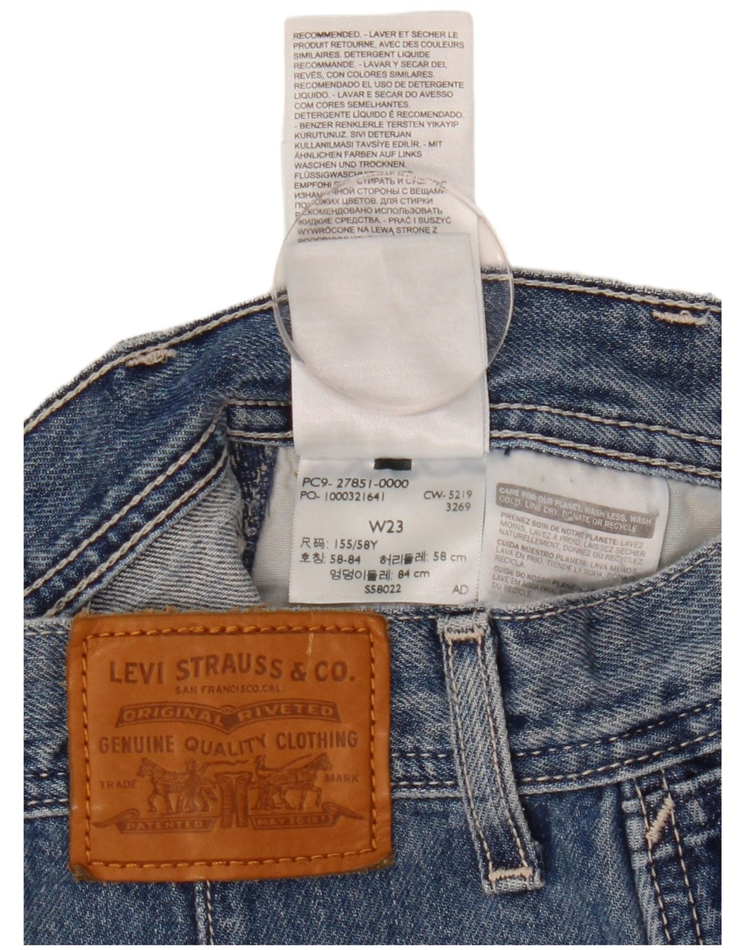 Levi's Jupe En Jean Femme W23 2XS Bleu Coton