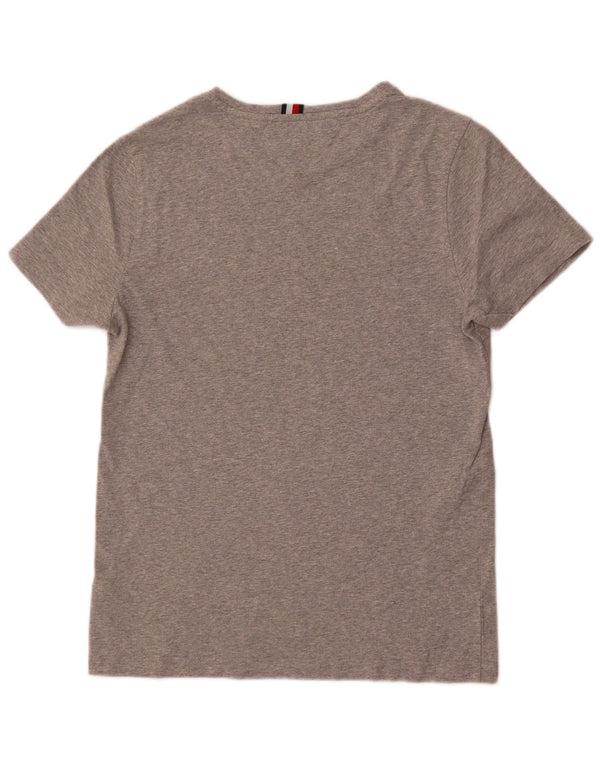 Tommy Hilfiger T-Shirt Graphique Homme Petit Gris Moucheté Coton