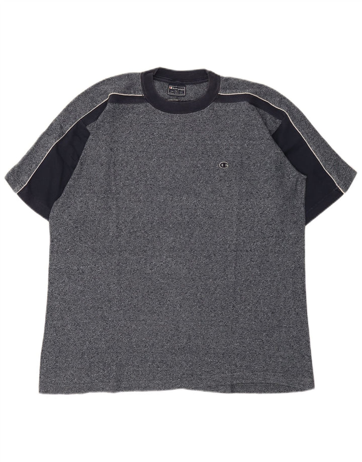 Champion T-Shirt Homme Top XL Bleu Marine Moucheté