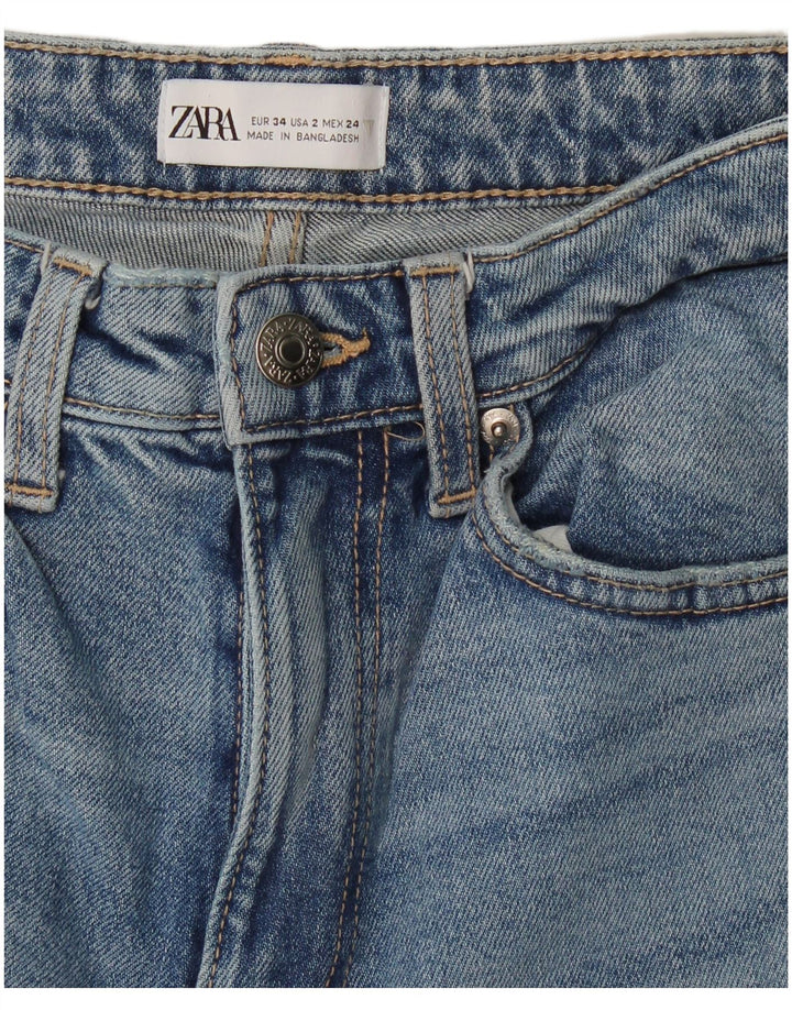 Zara Jean Bootcut Femme EU 34 2XS W24 L26 Bleu