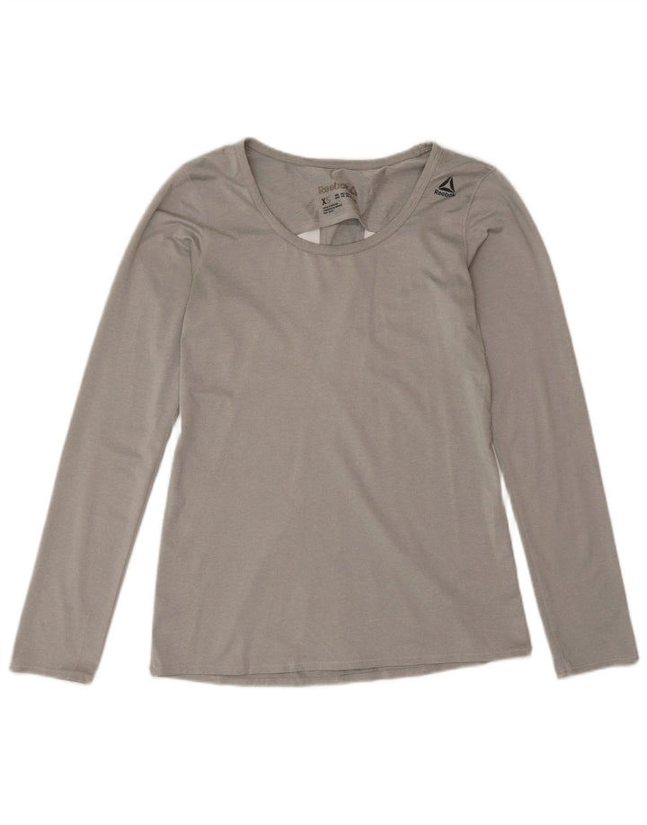 Reebok Haut à manches longues pour hommes UK 8 Small Gris Polyester Sports