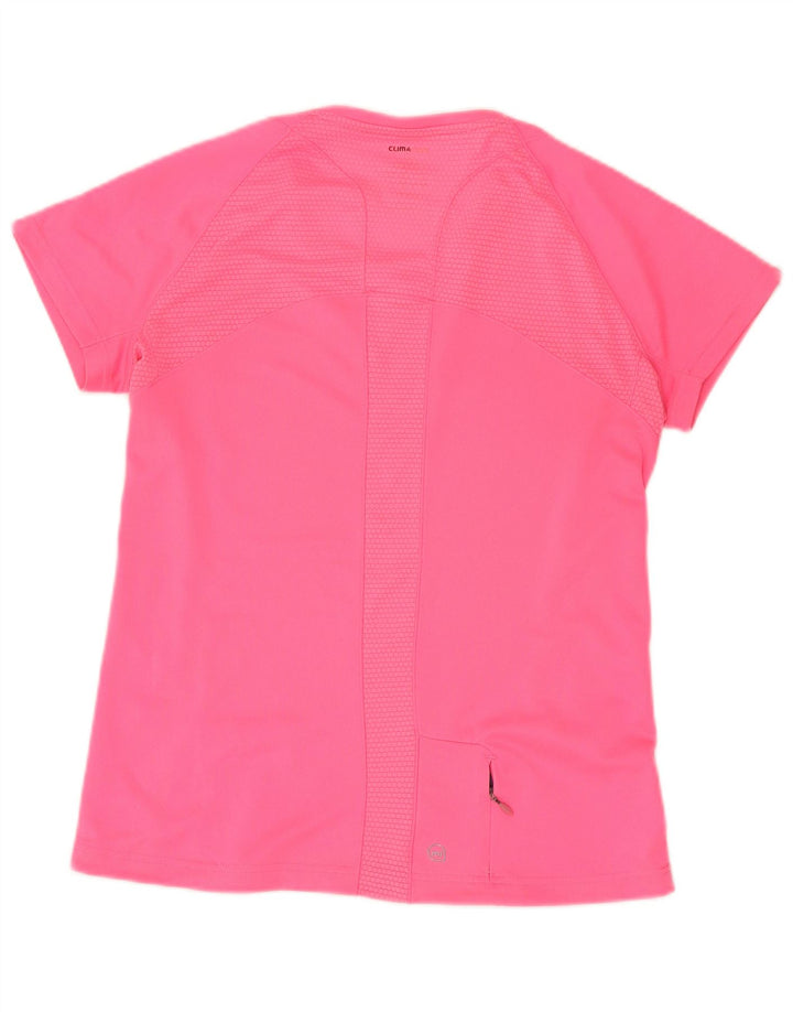Adidas Femmes Climacool T-Shirt Top UK 12 Rose Moyen Polyester