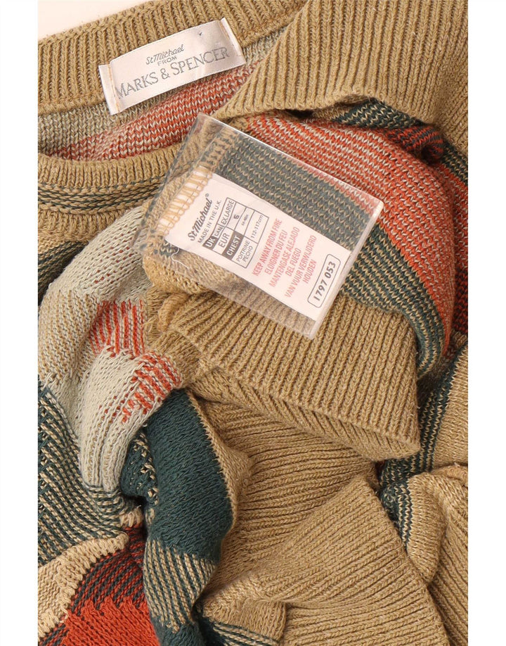 Marks & Spencer Pull col rond pour homme XL multicolore géométrique