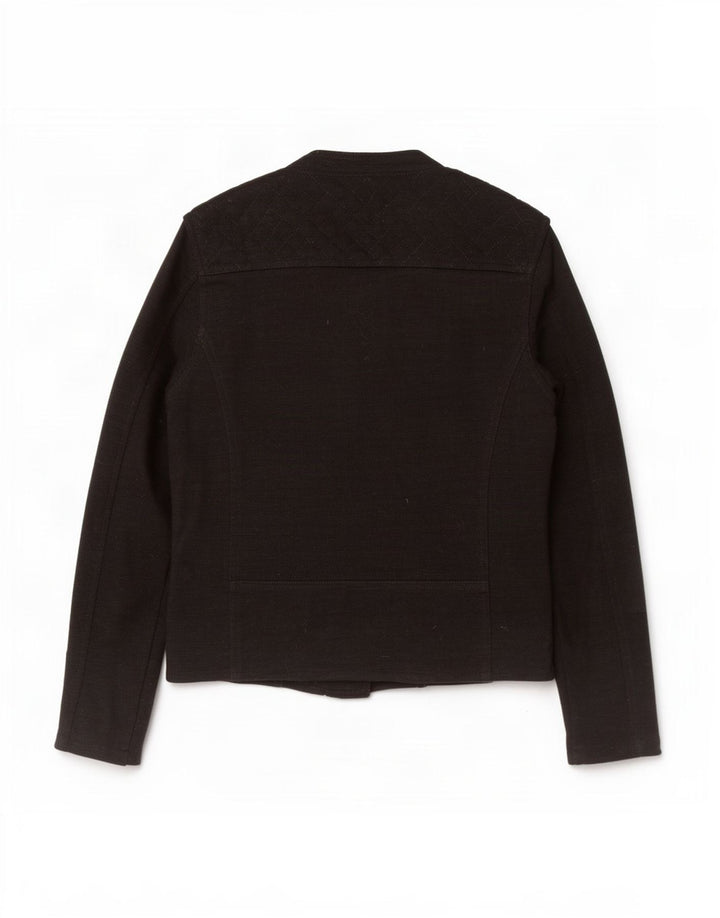 Marks & Spencer Veste Racer pour femme UK 8 Small Noir Coton