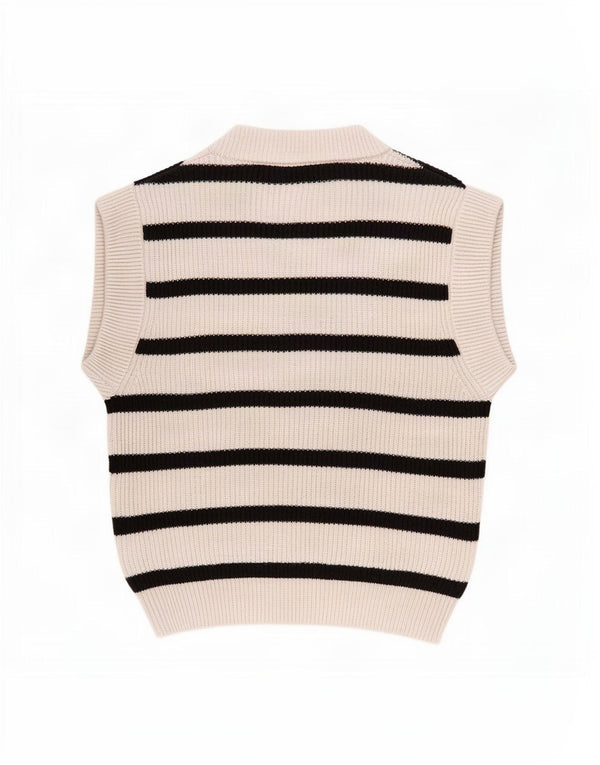 Zara Débardeur surdimensionné pour femme UK 10 Petit gris rayé