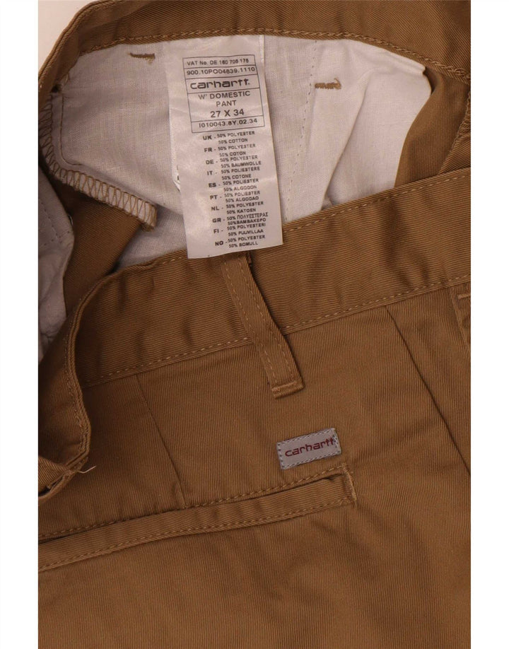 Carhartt Pantalon Chino Slim Femme W27 L34 Beige Polyester
