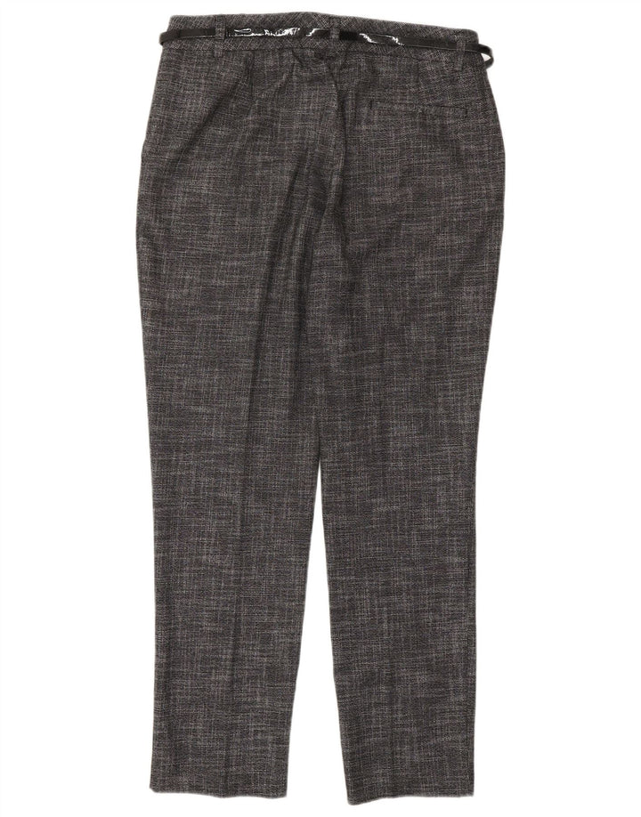 MONSOON Pantalon court décontracté pour femme UK 10 Small W27 L28 Gris moucheté