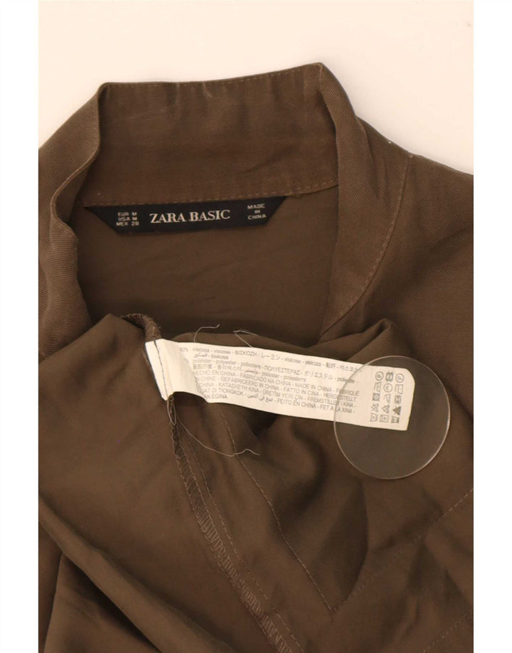 Zara Veste utilitaire pour femme UK 14 Medium Kaki Viscose