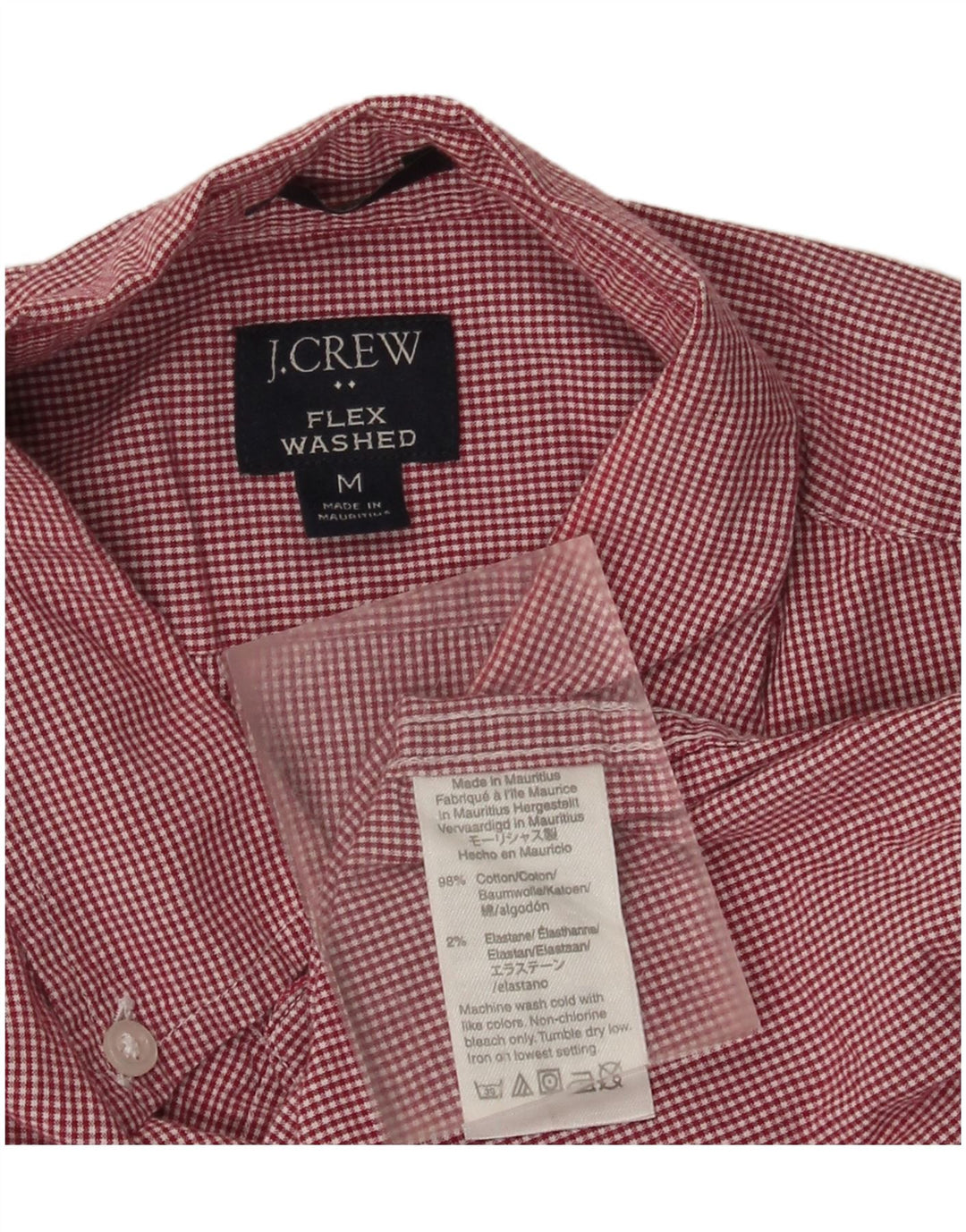 J. Crew Chemise Slim Flex Washed Homme Rouge Moyen Vichy Coton