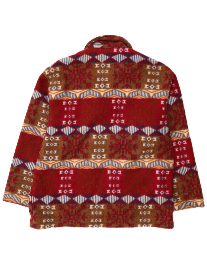vintage Mens Bomber Jacket UK 42 XL Multicolore Fair Isle