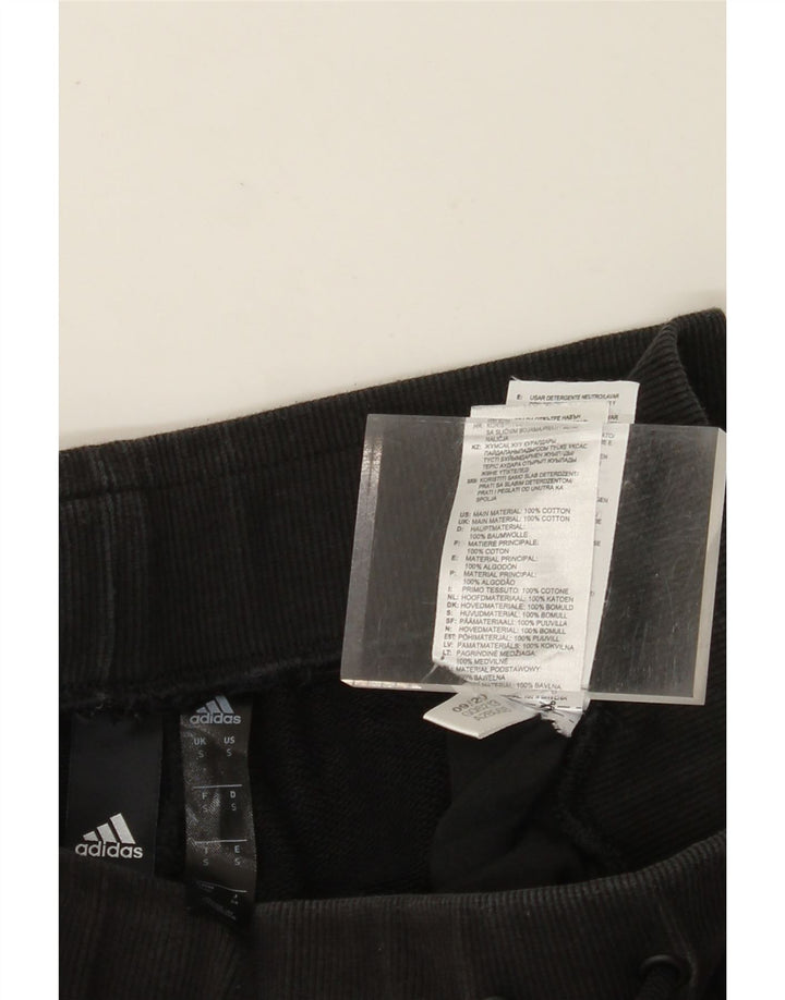 ADIDAS Pantalon de survêtement graphique pour femme Joggers UK 10 Petit coton noir