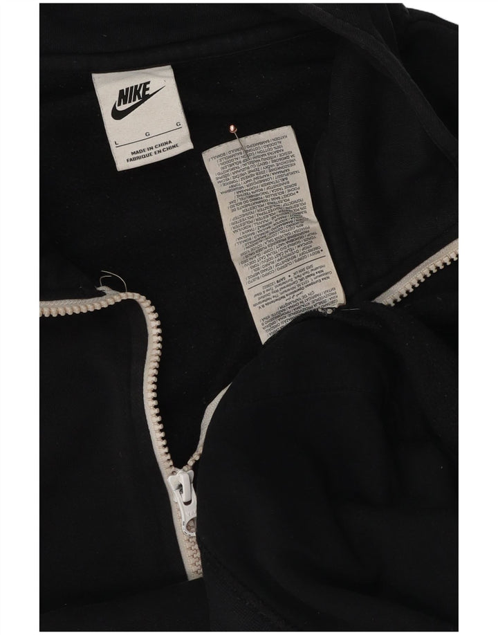 Nike Sweat-shirt à col zippé pour homme Grand coton noir