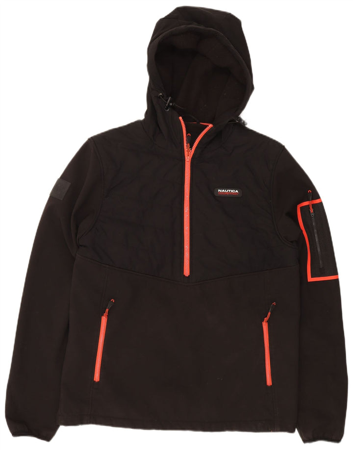 NAUTICA Pull à capuche à col zippé pour homme en polyester noir moyen