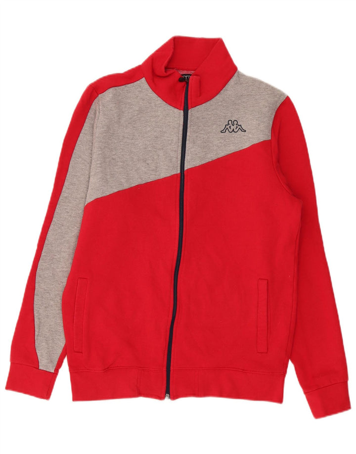 Kappa Veste de survêtement pour homme en coton color block rouge moyen