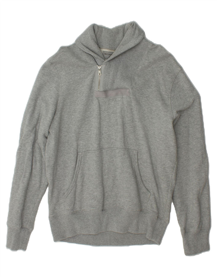 MICHAEL KORS Mens Shawl Neck Jumper Sweater Large Grey Cotton Vintage Michael Kors and Second-Hand Michael Kors from Messina Hembry 