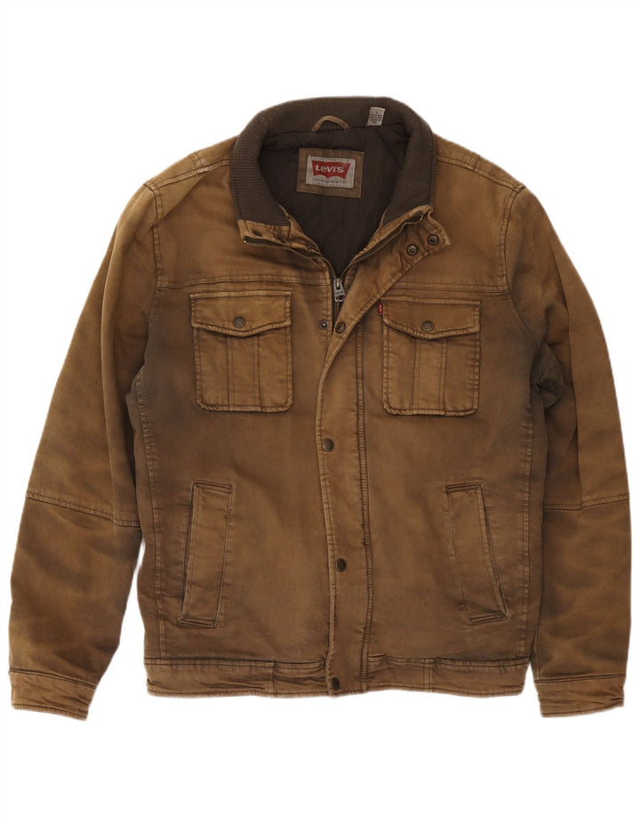Levi's Veste coupe-vent pour homme UK 40 Large Marron Coton