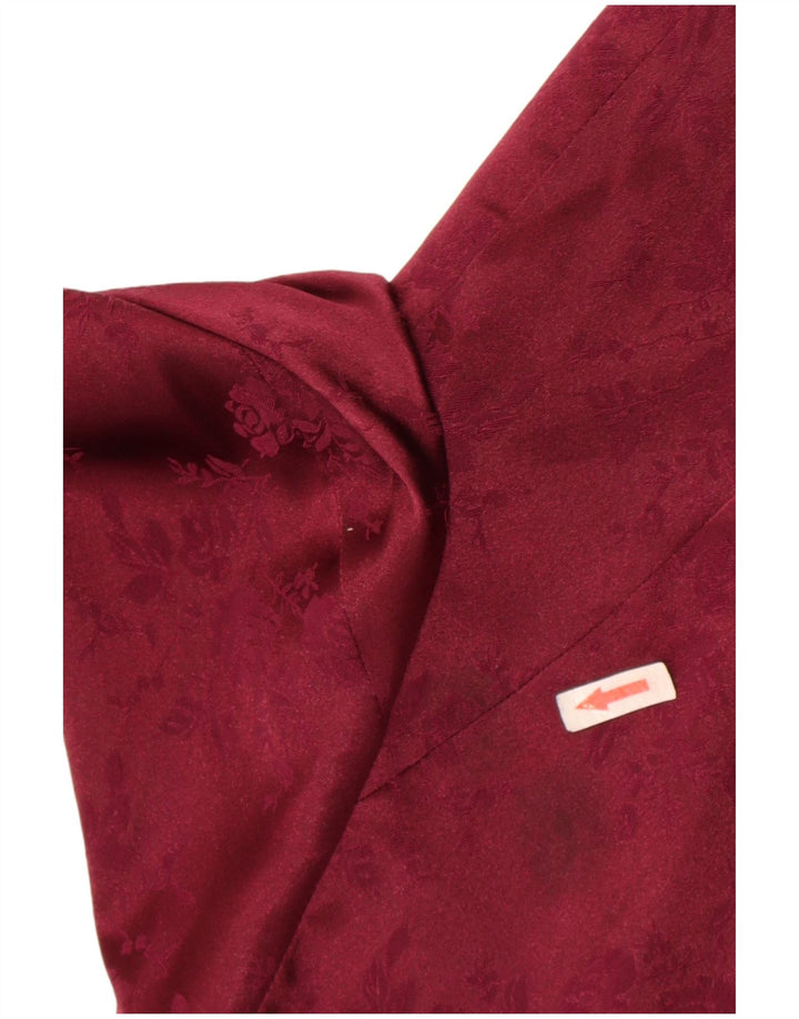 Blunauta Veste blazer surdimensionnée à 3 boutons pour femme IT 38 XS Bordeaux Floral