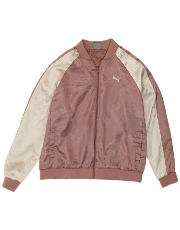 Puma Veste de survêtement graphique pour femme UK 12 Rose moyen Polyester