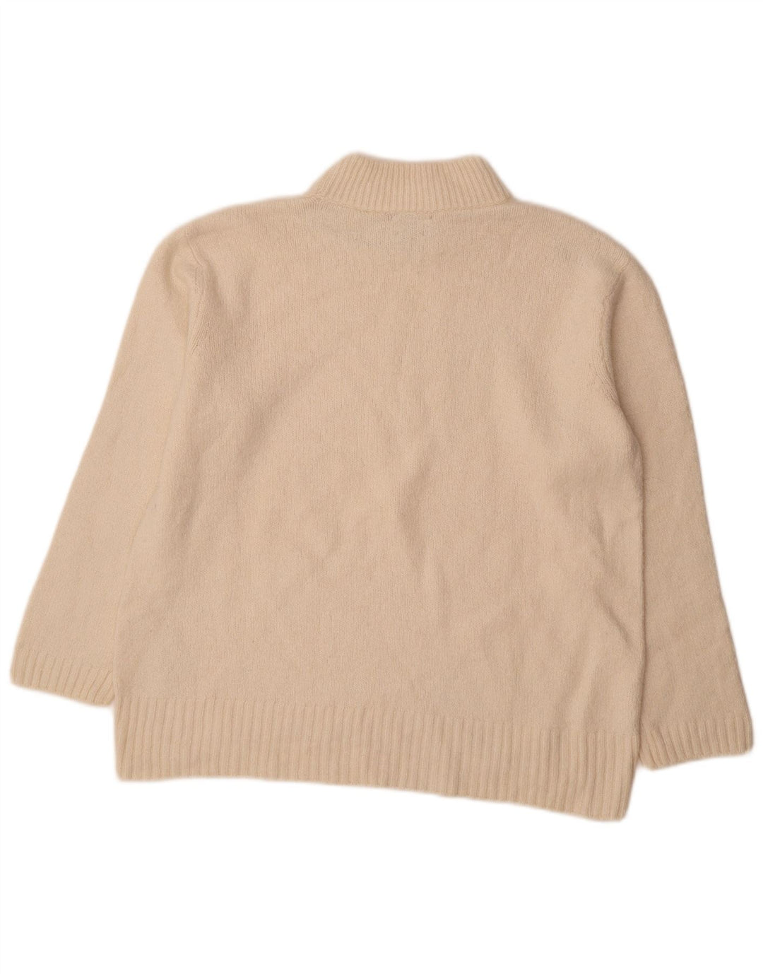 Massimo Dutti Pull col roulé pour femme UK 16 Large Blanc cassé