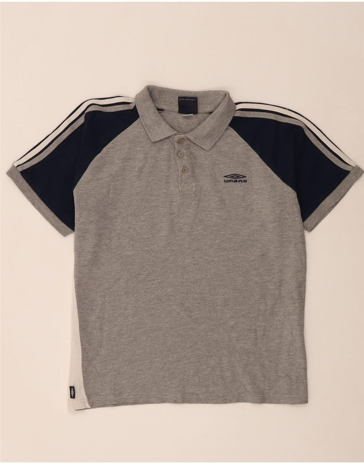 Umbro Polo Homme Gris Moyen Colourblock Coton