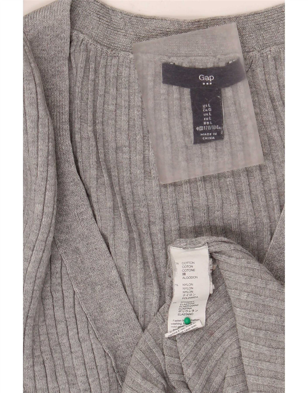 Gap Cardigan Femme Pull UK 14 Grand Gris Coton Classique