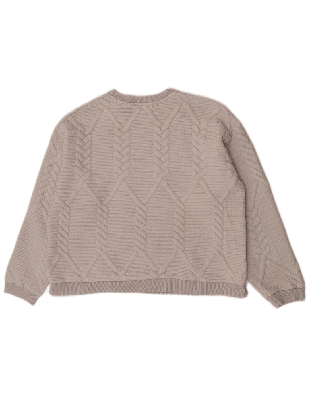 Zara Femme Sweatshirt Jumper UK 16 Large Gris Polyester