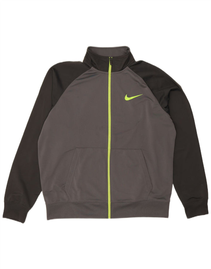 NIKE Veste de survêtement pour homme XL Gris Colorblock Polyester