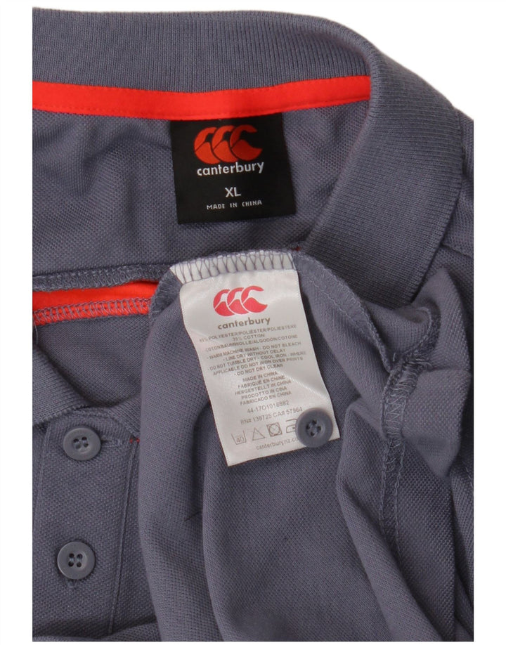 CANTERBURY Polo Graphique Homme XL Bleu Marine Colorblock Polyester
