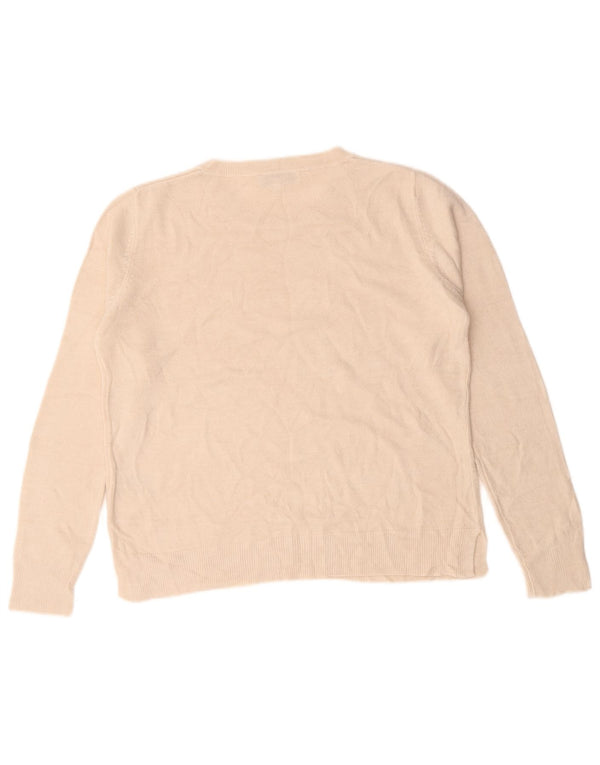 Marks & Spencer Pull col bateau pour femme UK 16 Large Beige Acrylique