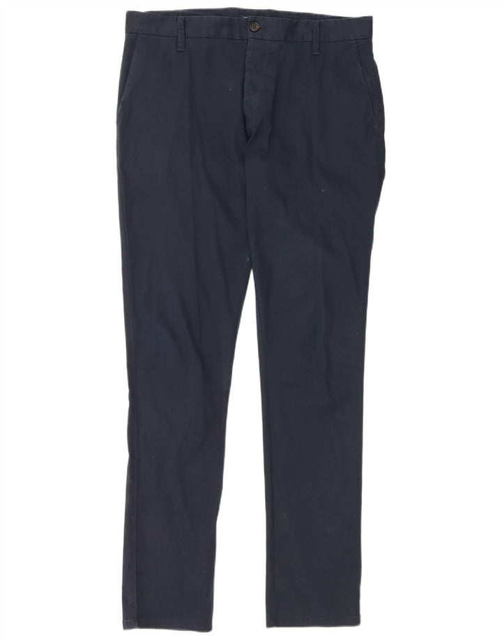ARMANI Pantalon Chino Slim Homme IT 48 Medium W32 L33 Bleu Marine Coton