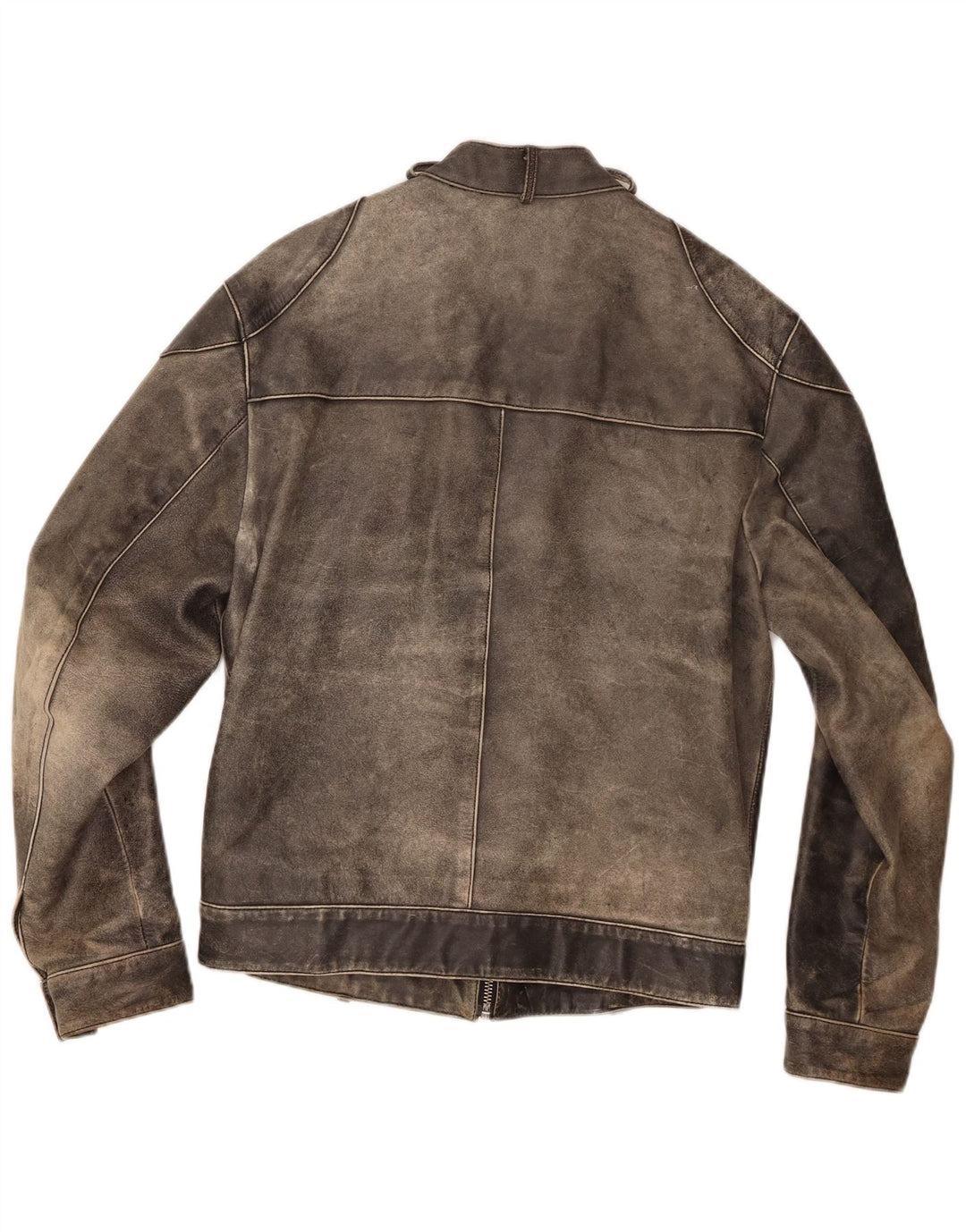 Conbipel Veste Racer En Cuir Homme IT 48 Gris Moyen