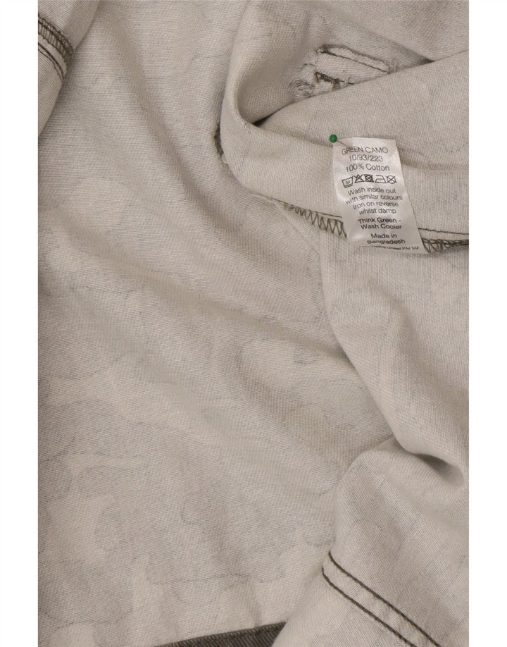 M&Co Veste Militaire Femme UK 12 Coton Camouflage Vert Moyen