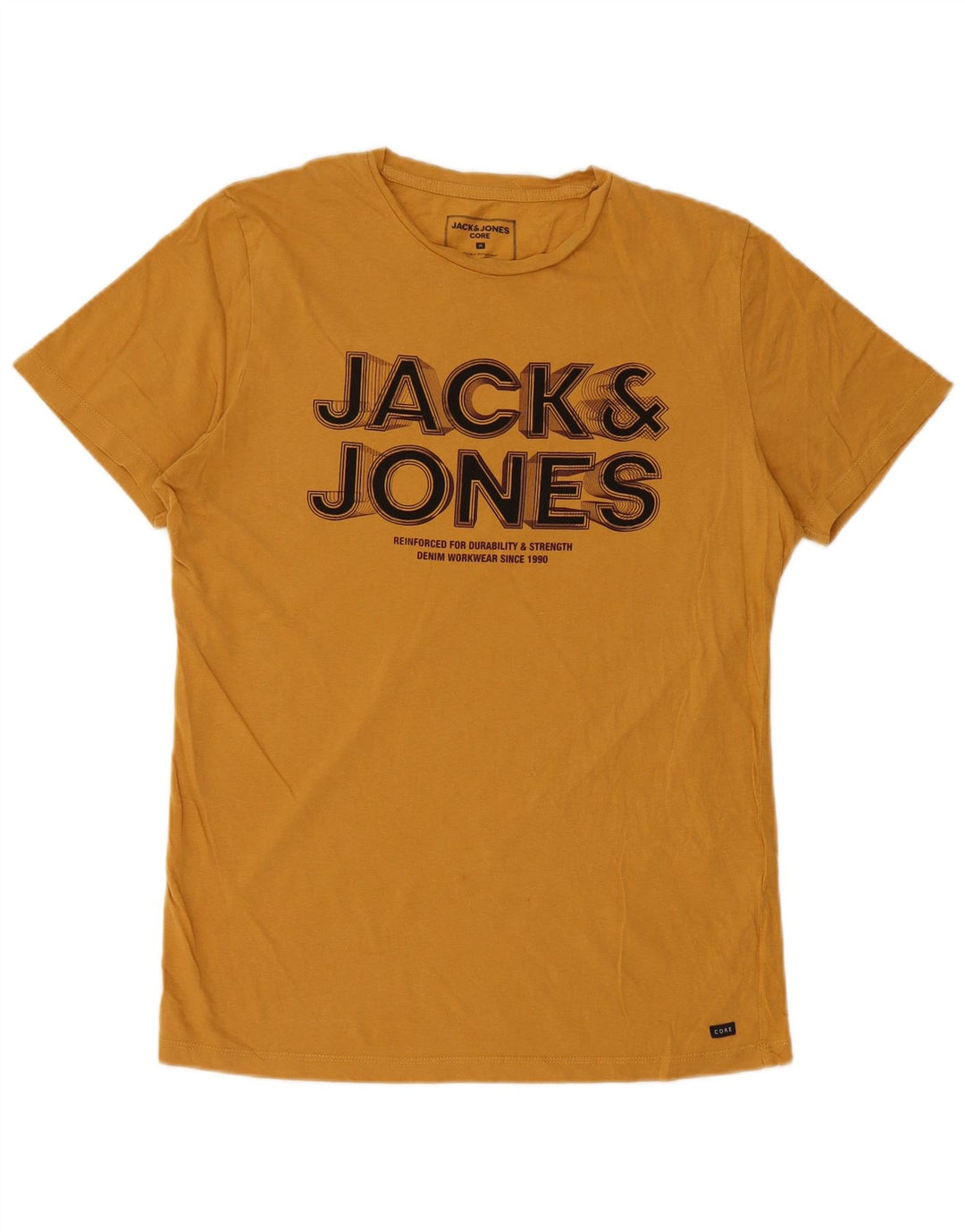 Jack & Jones T-Shirt Graphique Homme Jaune Moyen Coton