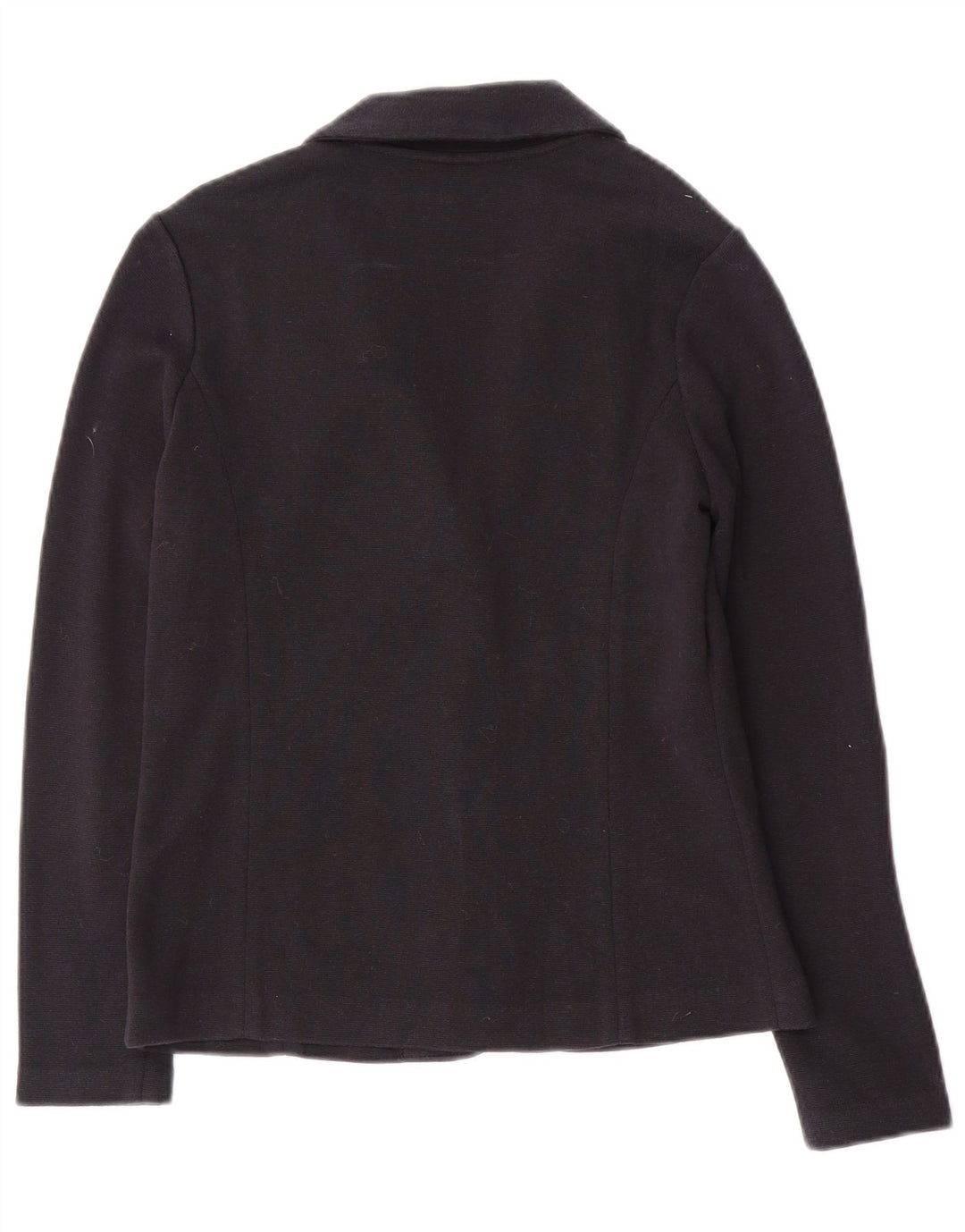 Laura Ashley Veste blazer en tricot à 3 boutons pour femme UK 8 Petit coton bleu marine