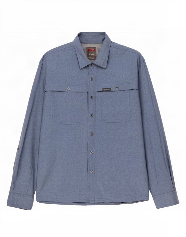 Wrangler Chemise Regular Fit Homme XL Bleu Polyester