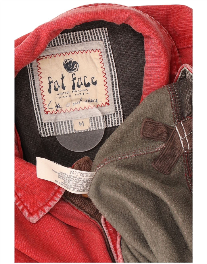Fat Face Sweat-Shirt Col Polo Homme Rouge Moyen Coton