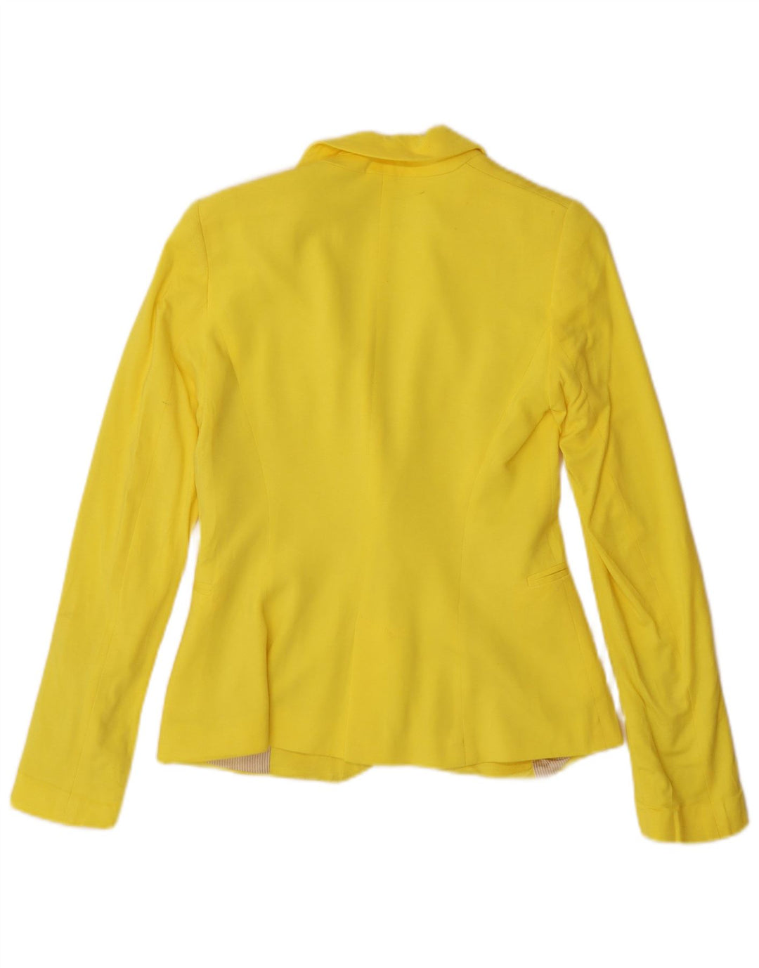 Zara Veste Blazer 1 Bouton Femme UK 6 XS Jaune Viscose