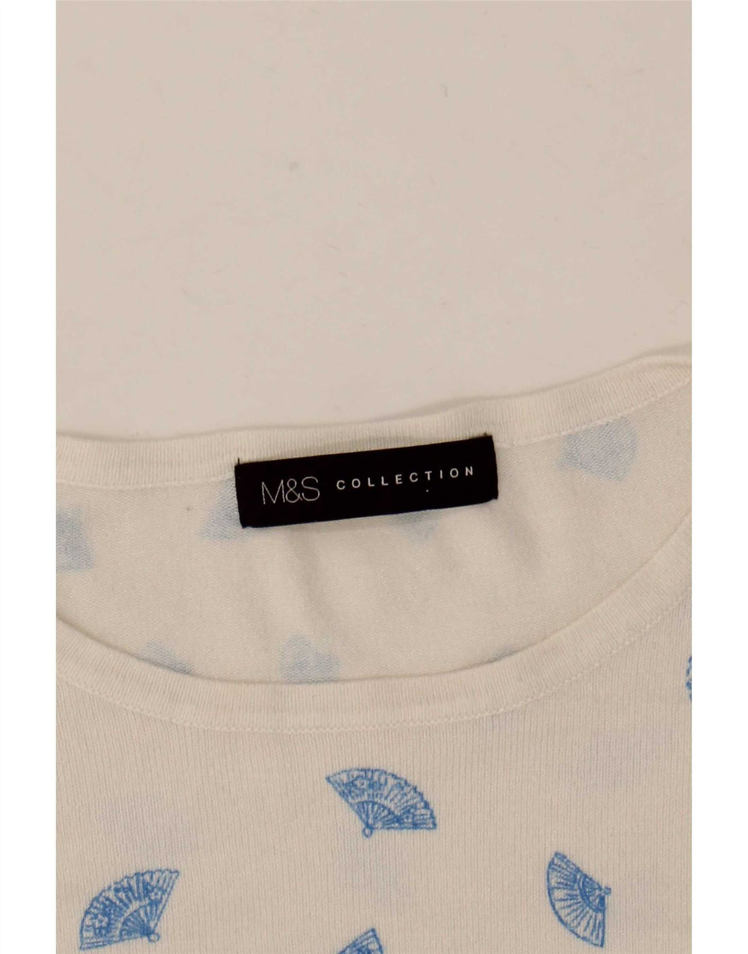 Marks & Spencer Pull à col bateau à motif abstrait pour femme UK 12 Medi