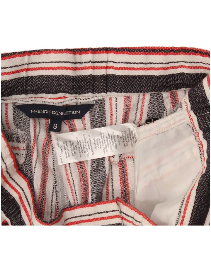 French Connection Short Chino Femme UK 8 Small W28 Rayé Multicolore