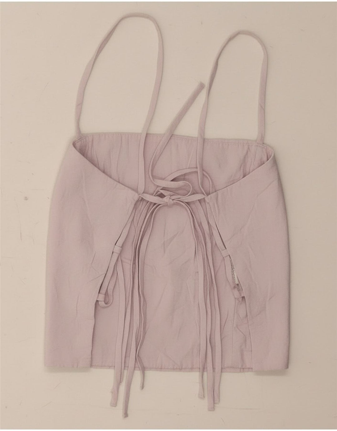 Zara Womens Crop Corset Top UK 8 Small Violet Modal