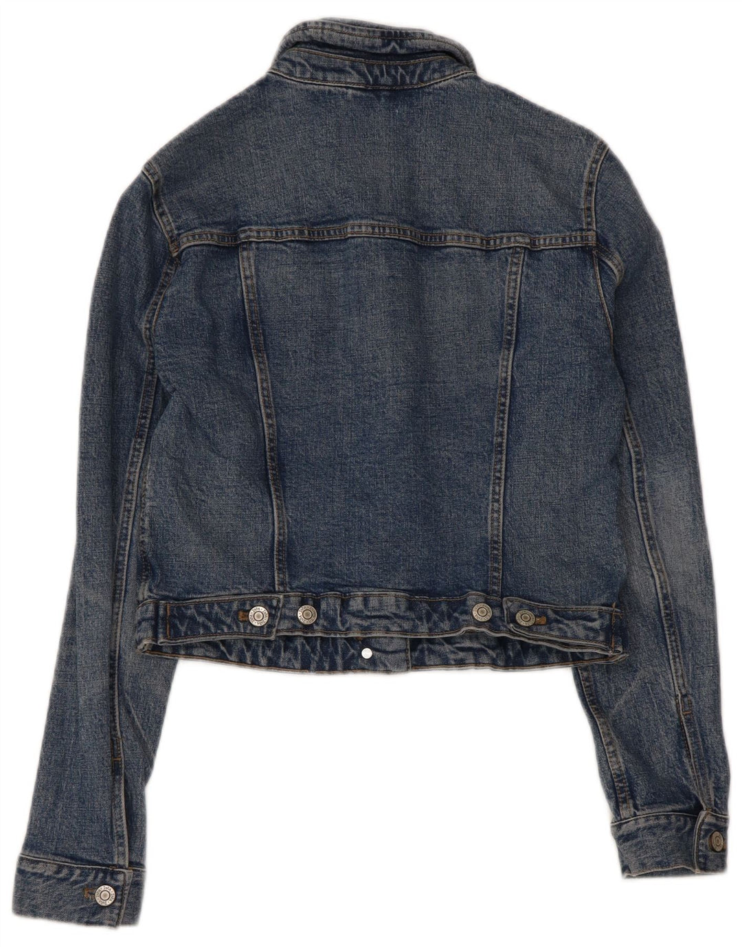 Zara Veste en jean courte pour femme UK 10 Petit Bleu